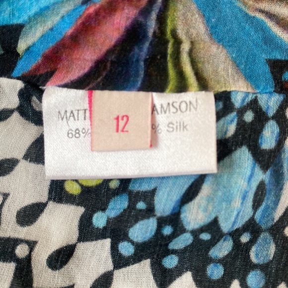Matthew Williamson silk blend beach cover up, very colorful, multi, size 12 - Picture 13 of 15